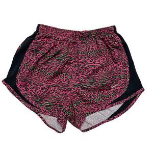 Nike Dri-FIT 3" Running Shorts Leopard Animal Print Bright Pink Neon Green Sz S